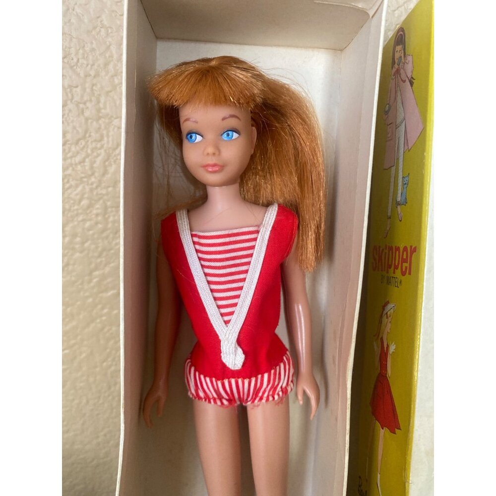 Vintage 1963 Skipper Doll #0860 Redhead Straight Leg Original Fit/Shoes in Box - Picture 4 of 16